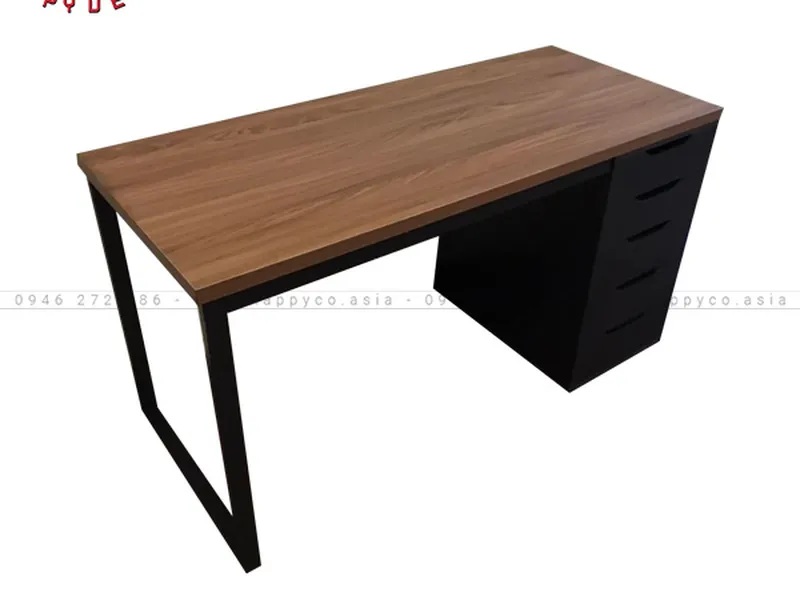 Bàn ikea 1 tủ nâu đen