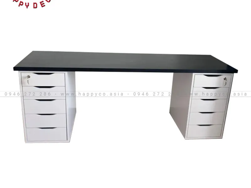 Bàn IKEA 2 tủ đen
