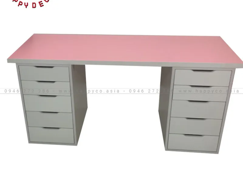 Bàn IKEA 2 tủ hồng
