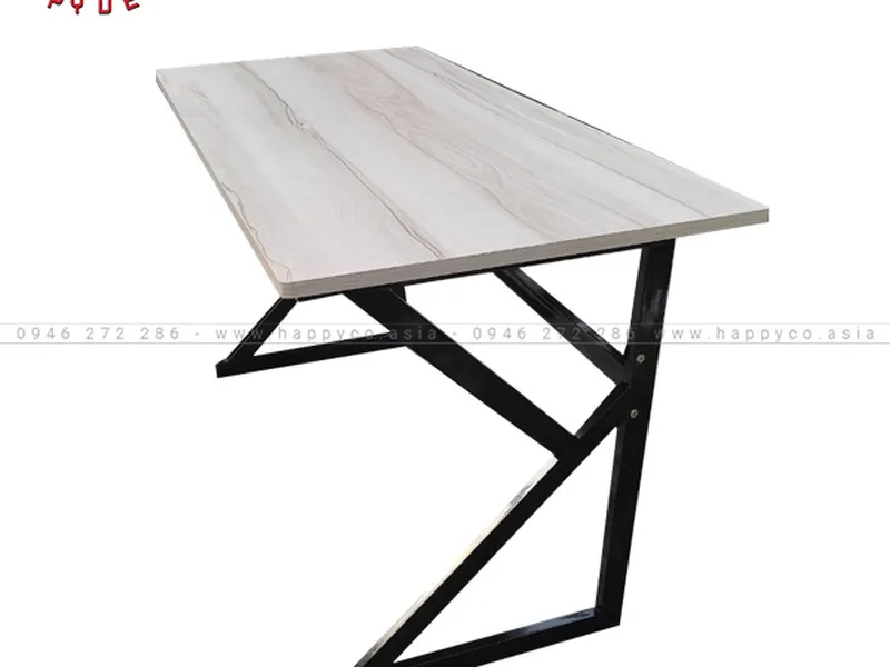 Bàn K vân gỗ kem