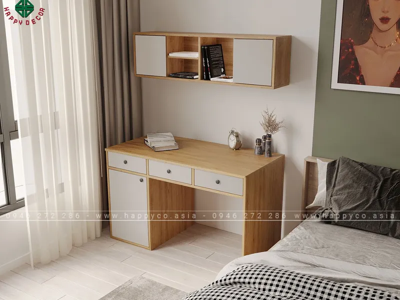 Bàn làm việc tại nhà có giá treo tường BV6809