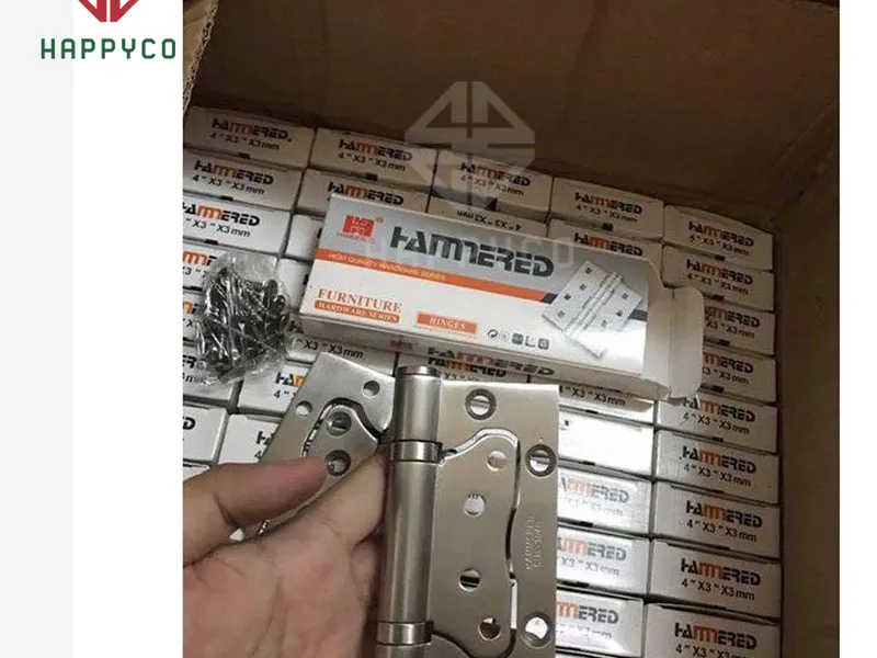 Bản Lề Âm Dương Hamered 10phân x 2ly 4"x 3"x 2mm 432SS_201