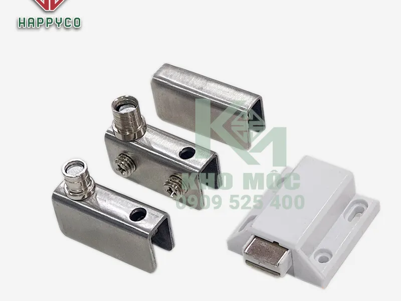 Bản Lề Kính Đơn Nhấn Mở Hiệu HAMMERED INOX 304 Mã 704