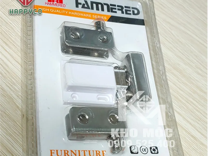Bản Lề Kính Đơn Nhấn Mở Hiệu HAMMERED INOX 304 Mã 704