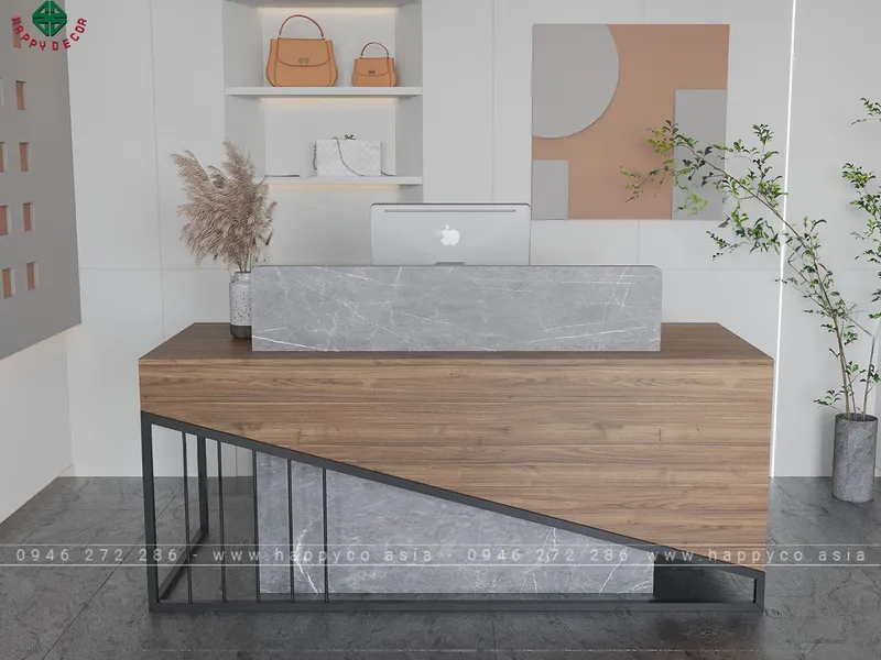 Mẫu bàn quầy công ty BQ6806