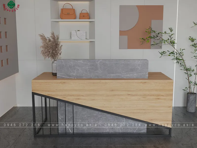 Mẫu bàn quầy công ty BQ6806