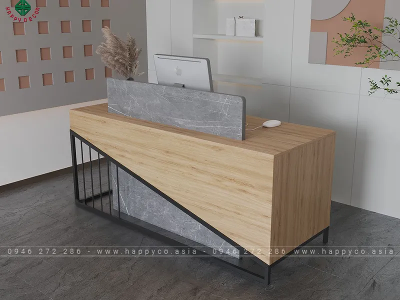 Mẫu bàn quầy công ty BQ6806