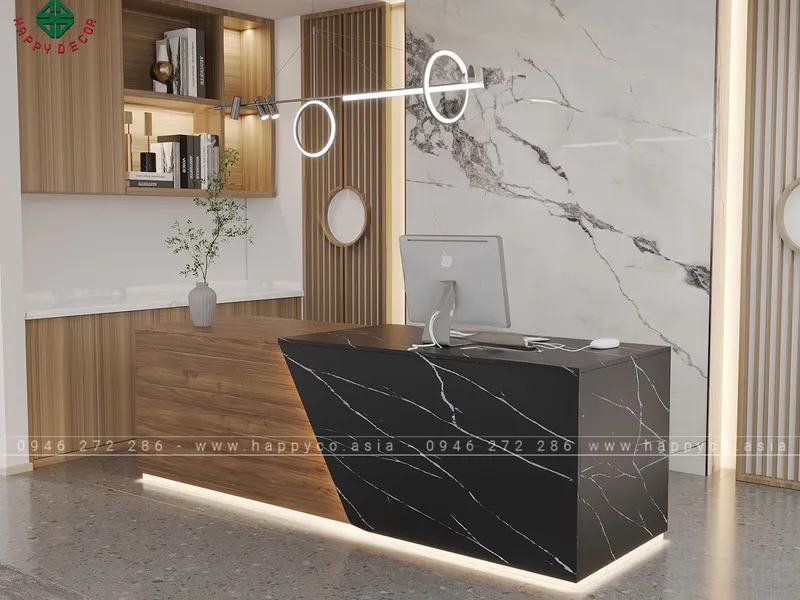 Bàn lễ tân văn phòng đẹp BQ6807