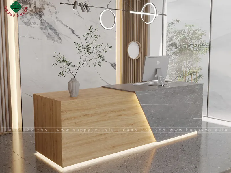 Bàn lễ tân văn phòng đẹp BQ6807