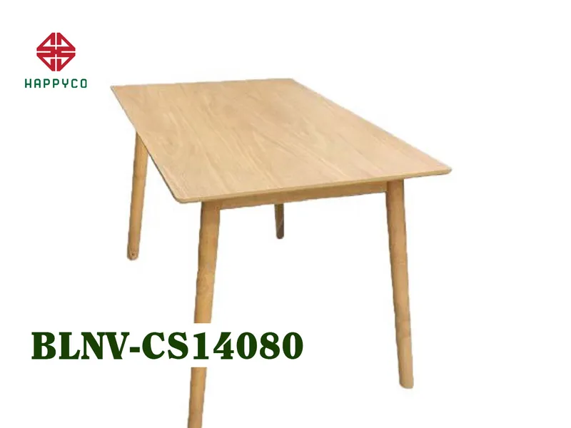 BÀN LUNA MẶT MDF VENEER  CHÂN CAO SU - BLNV-CS14080