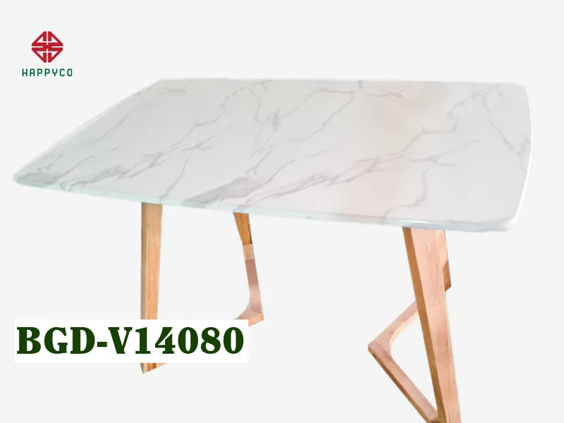 BÀN GIẢ ĐÁ CHẤT LIỆU MDF GIẢ ĐÁ CHÂN V - BGD-V14080