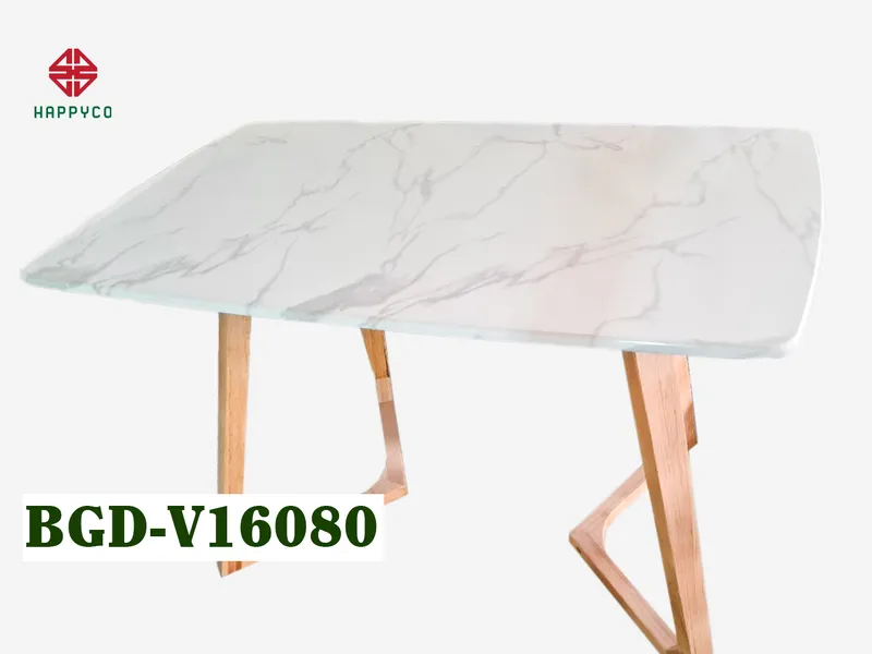 BÀN GIẢ ĐÁ CHẤT LIỆU MDF GIẢ ĐÁ CHÂN V - BGD-V16080