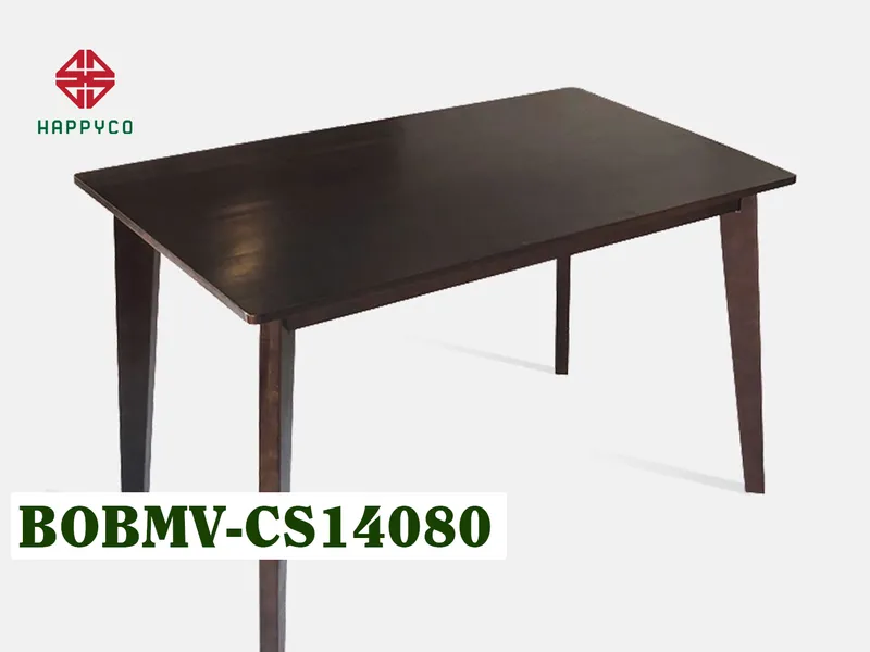 BÀN OBAMA MẶT MDF VENEER  CHÂN CAO SU - BOBMV-CS14080