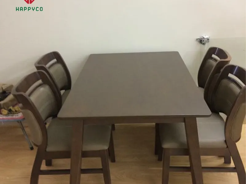 BÀN SALA MẶT MDF VENEER  CHÂN CAO SU - BSLV-CS14080
