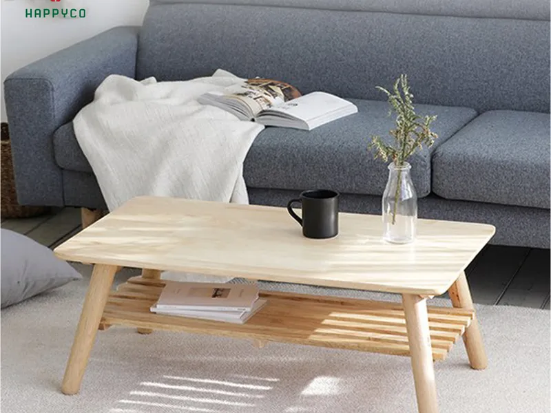 BÀN SOFA GỖ CAO SU CHÂN GẬP TIỆN LỢI BSF-CG-CS9050