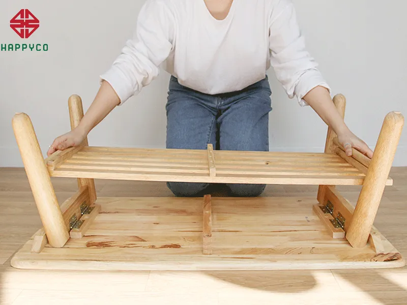 BÀN SOFA GỖ CAO SU CHÂN GẬP TIỆN LỢI BSF-CG-CS9050