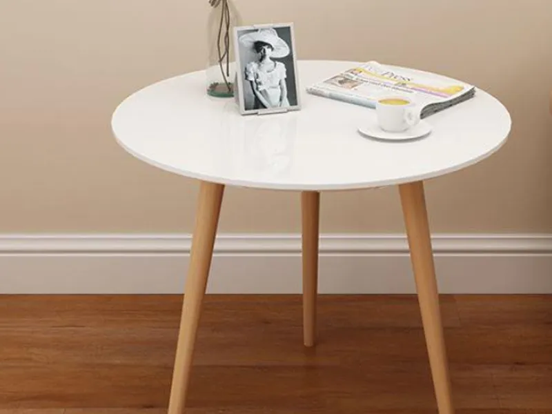 BÀN SOFA 3 CHÂN VẶN - MẶT MDF TRẮNG - BSF-3CV-MDFT6060