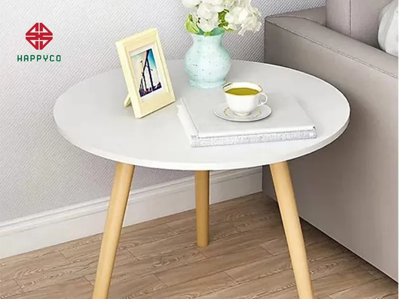 BÀN SOFA 3 CHÂN VẶN - MẶT MDF TRẮNG - BSF-3CV-MDFT6060