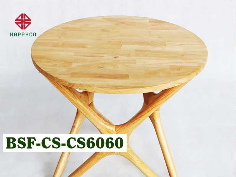 BÀN SOFA CHÂN SAO GỖ CAO SU - BSF-CS-CS6060