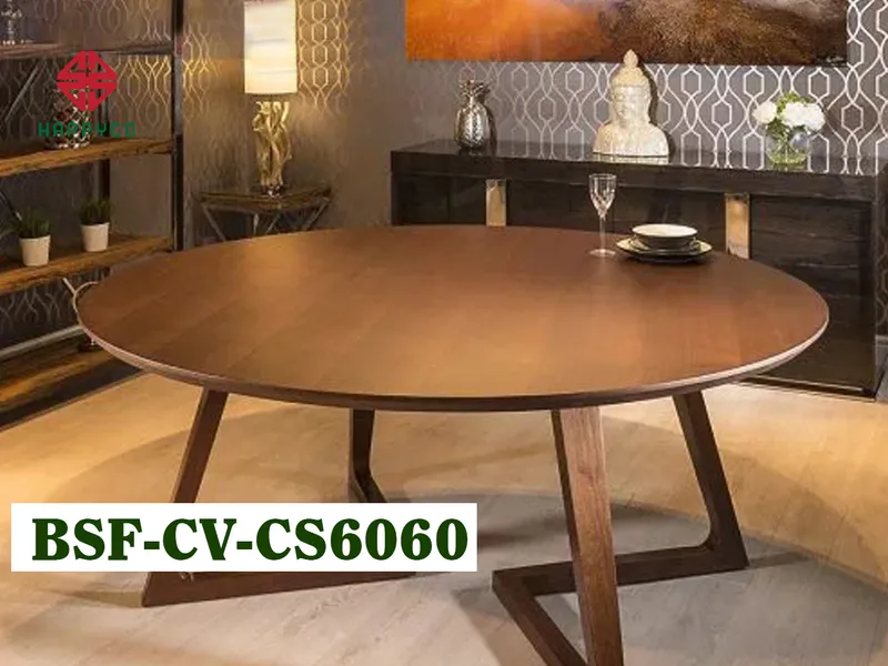 Bàn Sofa Chân V Gỗ Cao Su - BSF-CV-CS6060