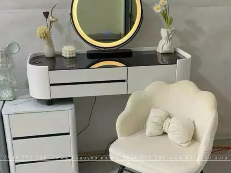 BÀN TRANG ĐIỂM GỖ MDF BỌC NHỰA TN11
