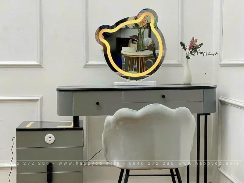 BÀN TRANG ĐIỂM GỖ MDF BỌC NHỰA TN18