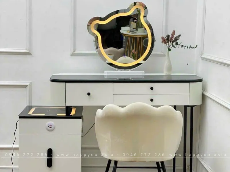 BÀN TRANG ĐIỂM GỖ MDF BỌC NHỰA TN18