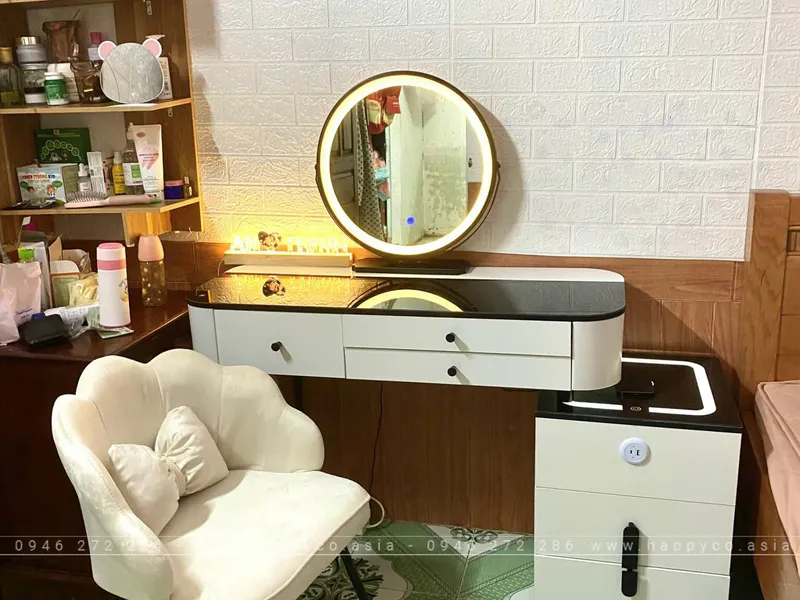 BÀN TRANG ĐIỂM GỖ MDF BỌC NHỰA TN22