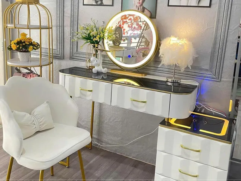 BÀN TRANG ĐIỂM GỖ MDF BỌC NHỰA TN23