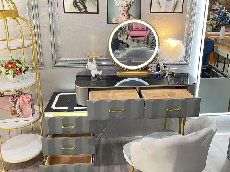 BÀN TRANG ĐIỂM GỖ MDF BỌC NHỰA TN23