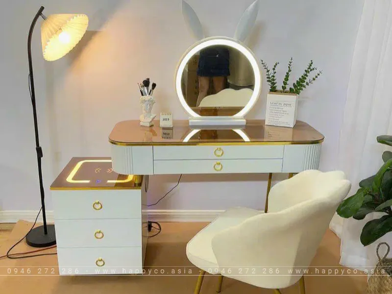 BÀN TRANG ĐIỂM GỖ MDF BỌC NHỰA TN28