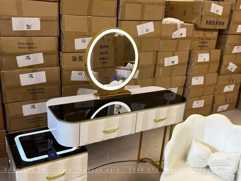 BÀN TRANG ĐIỂM GỖ MDF BỌC NHỰA TN31