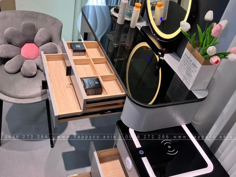 BÀN TRANG ĐIỂM GỖ MDF BỌC NHỰA TN33