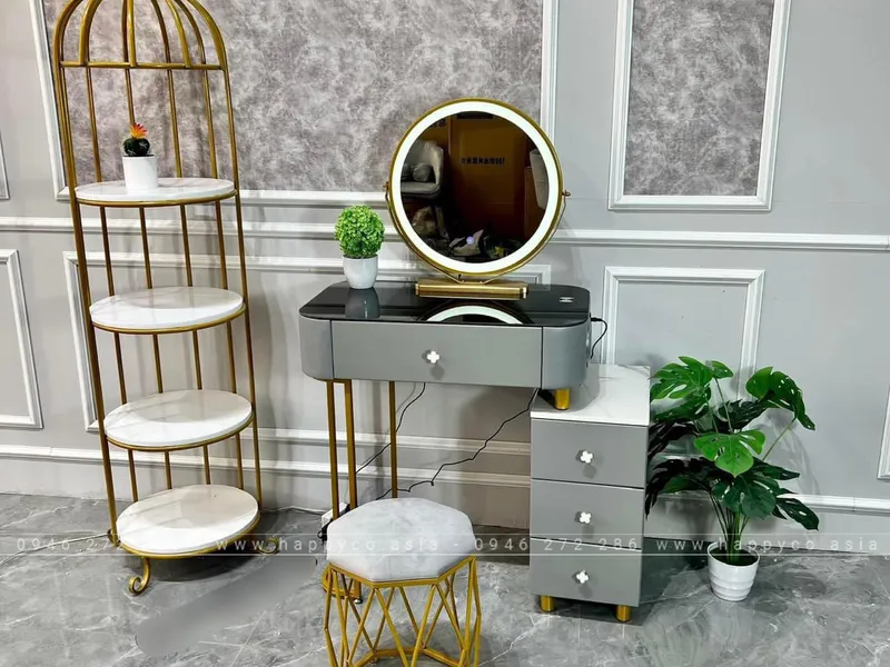 BÀN TRANG ĐIỂM GỖ MDF BỌC NHỰA TN37