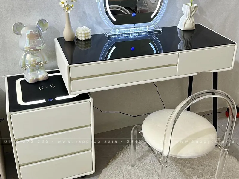 BÀN TRANG ĐIỂM GỖ MDF BỌC NHỰA TN38