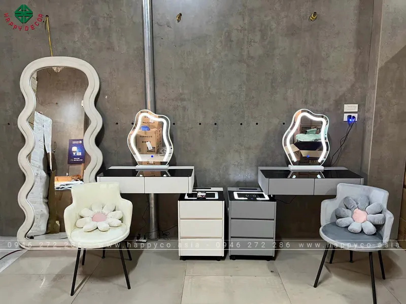 BÀN TRANG ĐIỂM GỖ MDF BỌC NHỰA TN41
