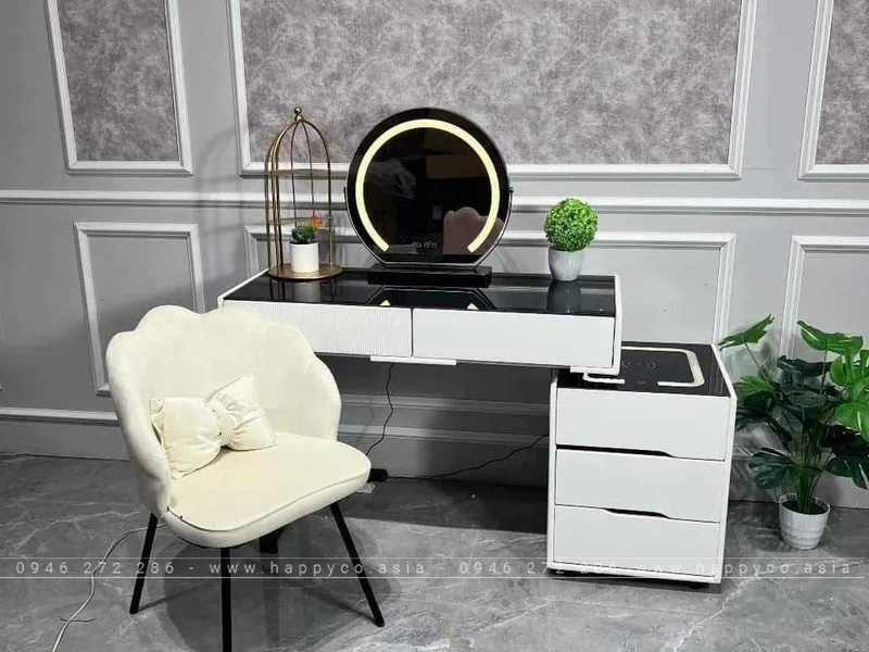 BÀN TRANG ĐIỂM GỖ MDF BỌC NHỰA TN43