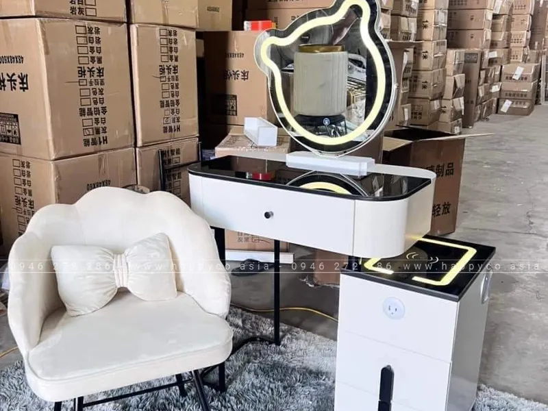 BÀN TRANG ĐIỂM GỖ MDF BỌC NHỰA TN45