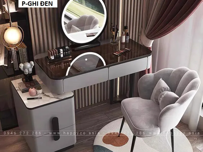 BÀN TRANG ĐIỂM GỖ MDF BỌC NHỰA TN44