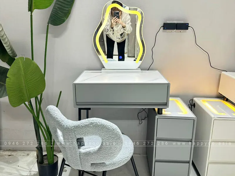 BÀN TRANG ĐIỂM GỖ MDF BỌC NHỰA TN49