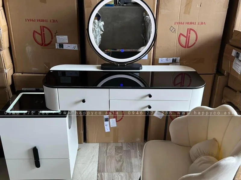 BÀN TRANG ĐIỂM GỖ MDF BỌC NHỰA TN58