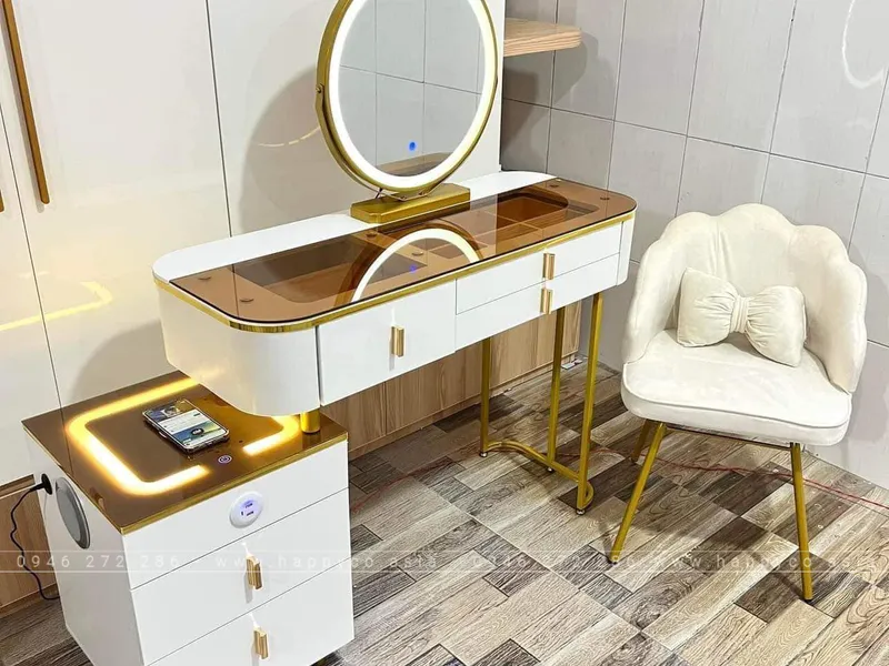BÀN TRANG ĐIỂM GỖ MDF BỌC NHỰA TN59