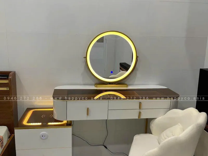 BÀN TRANG ĐIỂM GỖ MDF BỌC NHỰA TN63