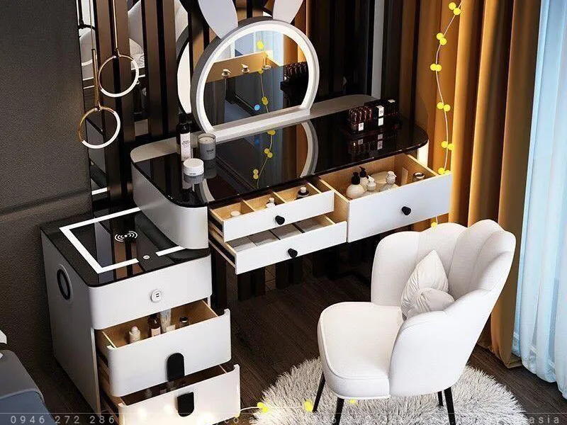 BÀN TRANG ĐIỂM GỖ MDF BỌC NHỰA TN14