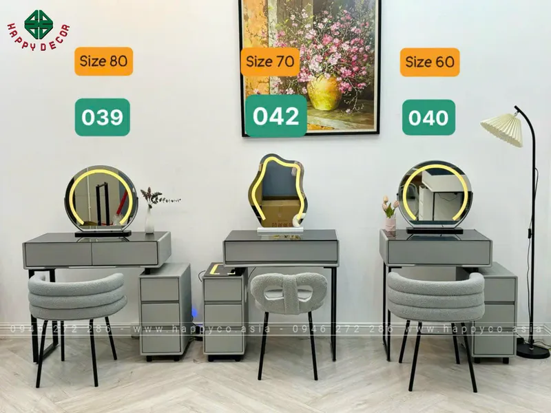 BÀN TRANG ĐIỂM GỖ MDF BỌC NHỰA TN66