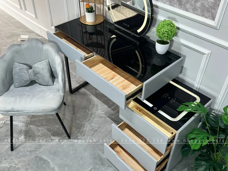 BÀN TRANG ĐIỂM GỖ MDF BỌC NHỰA TN64