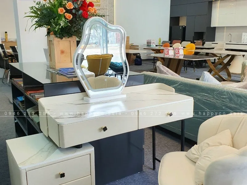 BÀN TRANG ĐIỂM GỖ MDF BỌC NHỰA TN70