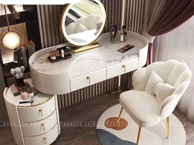 BÀN TRANG ĐIỂM GỖ MDF BỌC NHỰA TN71