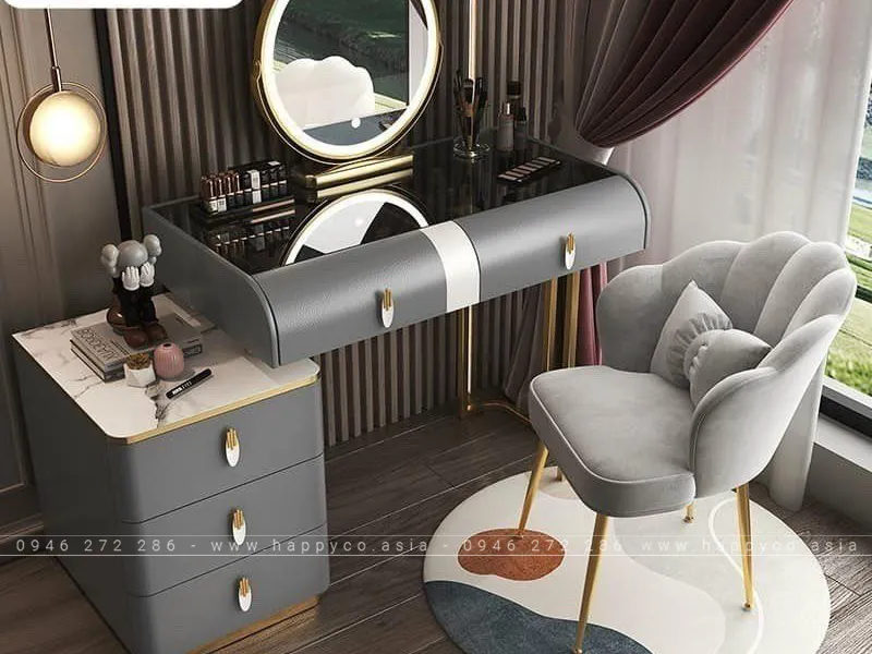 BÀN TRANG ĐIỂM GỖ MDF BỌC NHỰA TN72