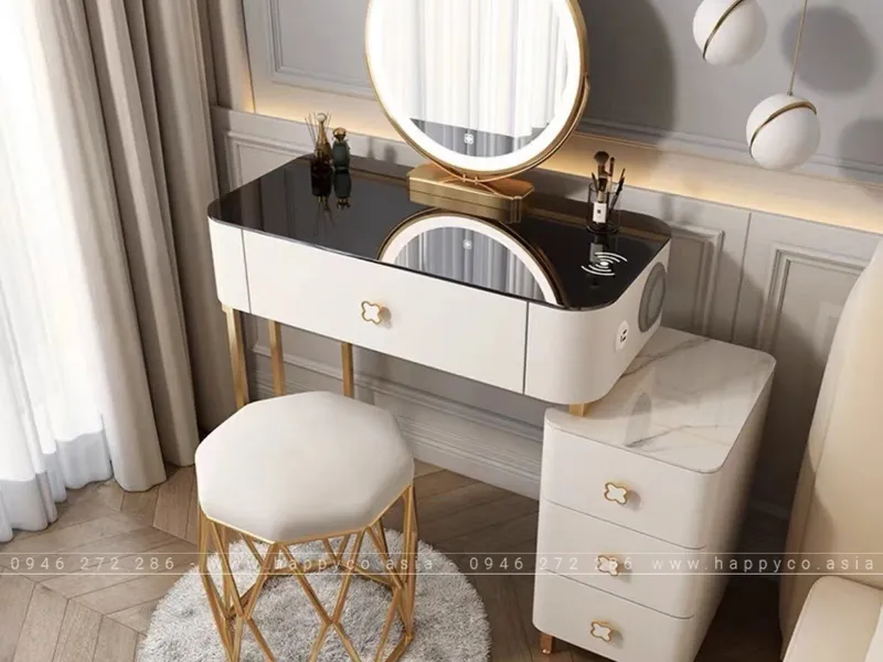 BÀN TRANG ĐIỂM GỖ MDF BỌC NHỰA TN73